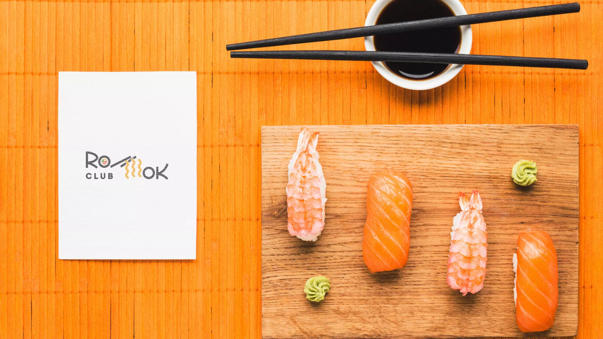 Создание логотипа суши-бара «Roll Wok Club» в Вихоревке